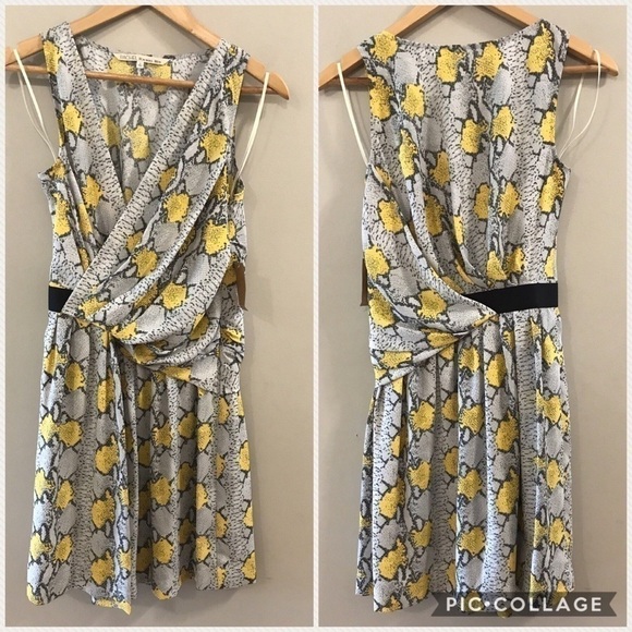 NEW Rachel Roy Desert Bloom Maize Combo Dress 2 - Picture 1 of 4